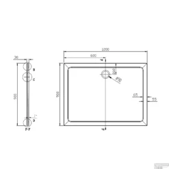 Douchebak Gegoten Marmer Sapho Aqualine 120x90x3 Cm Rechthoek Wit -Baden Luxe Verkoop pq12090 douchebak marmer sapho aqualine 120x90x3 cm rechthoek wit 3