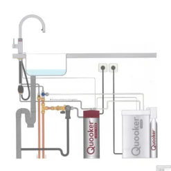 Quooker Cube Flex RVS Met Pro3-VAQ Boiler -Baden Luxe Verkoop pro3 met cube en flex