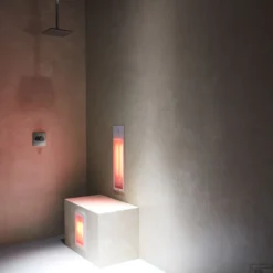 Sunshower Pure Duo Infrarood Inbouwapparaat 20x62x10 Cm En 20x32x10 Cm Met Kuitbrander Aluminium -Baden Luxe Verkoop pure duo infrarood