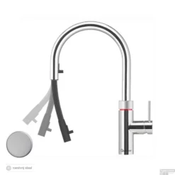 Quooker Flex Keukenmengkraan RVS -Baden Luxe Verkoop quooker flex keukenmengkraan rvs 2