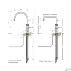 Quooker Kokendwaterkraan Classic Fusion Round RVS -Baden Luxe Verkoop quooker kokendwaterkraan classic fusion round tech 1