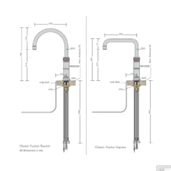 Quooker Kokendwaterkraan Classic Fusion Square Chroom -Baden Luxe Verkoop quooker kokendwaterkraan classic fusion square chroom tech