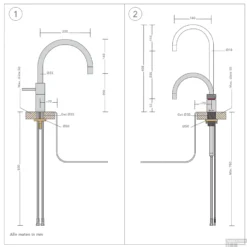 Quooker Nordic Round Twintaps Met Combi Boiler RVS -Baden Luxe Verkoop quooker nordic round twintaps met combi boiler rvs tech