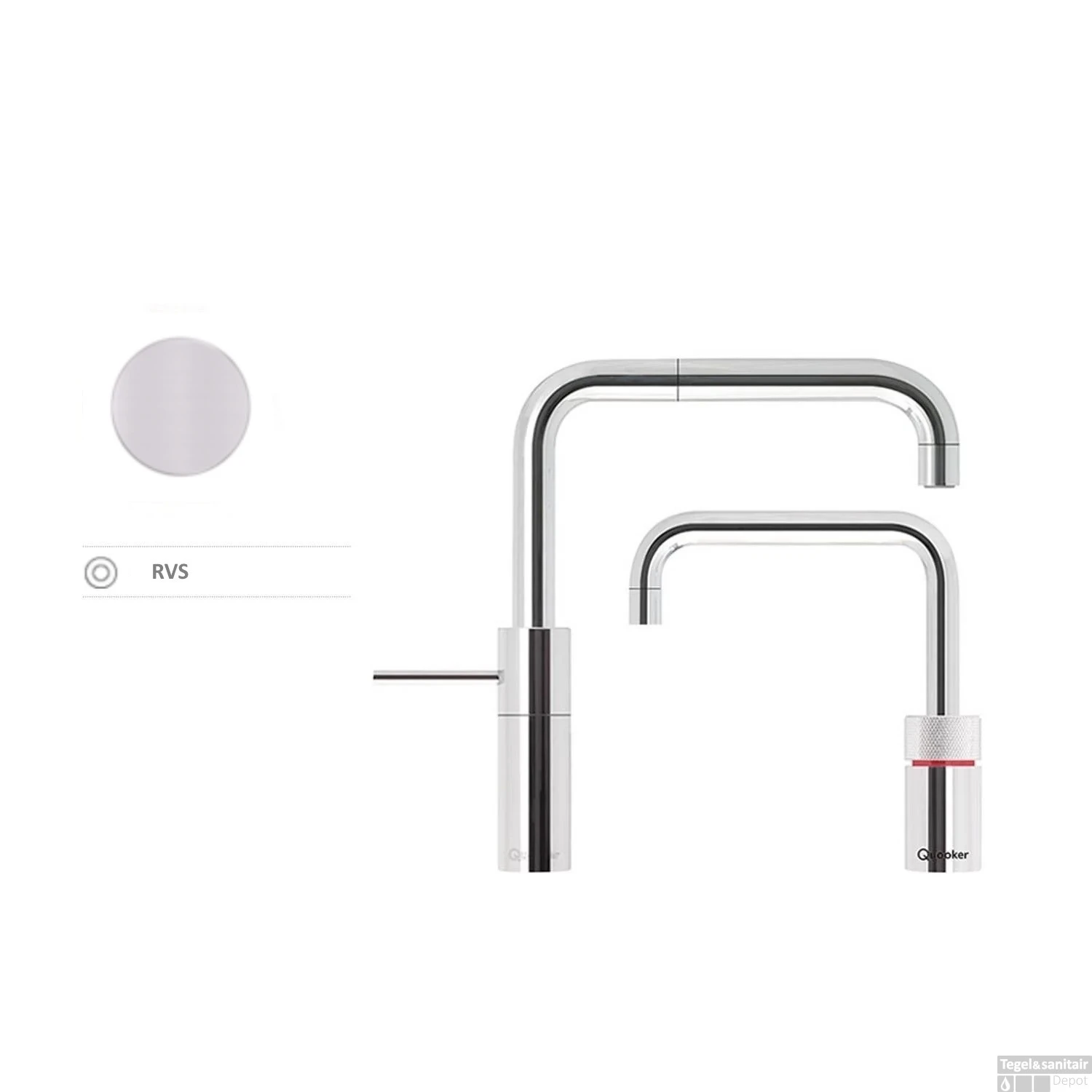 Quooker Nordic Square Twintaps Met PRO3 VAQ-E Boiler RVS 2 Quooker Nordic Square Twintaps Met PRO3 VAQ-E Boiler RVS - Afbeelding 2
