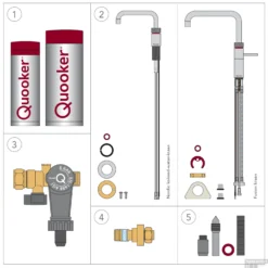 Quooker Fusion Square Mat Zwart Met Combi Boiler -Baden Luxe Verkoop quooker pro3 technisch 1 1 2