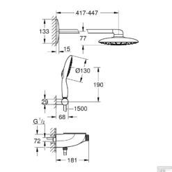 Grohe Rainshower Systeem SmartControl 360 MONO Inbouw Comfortset (Chroom) -Baden Luxe Verkoop rainshower smartcontrol mono comfortset chroom 26446000 tech