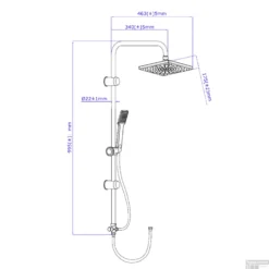 ACTIE Regendouche Eisl | Easy Energy | Stortdouche Met Handdouche | Chroom | Opbouw (Excl.kraan) 5 ACTIE Regendouche Eisl | Easy Energy | Stortdouche Met Handdouche | Chroom | Opbouw (Excl.kraan) -Baden Luxe Verkoop regendouche eisl easy energy dx12004