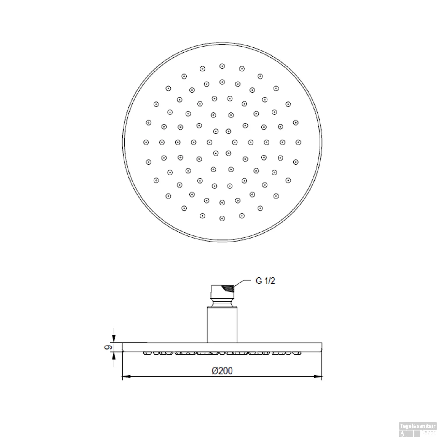 Regendouche Kop Brauer Gold Edition 20 Cm Geborsteld Goud 2 Regendouche Kop Brauer Gold Edition 20 Cm Geborsteld Goud - Afbeelding 2
