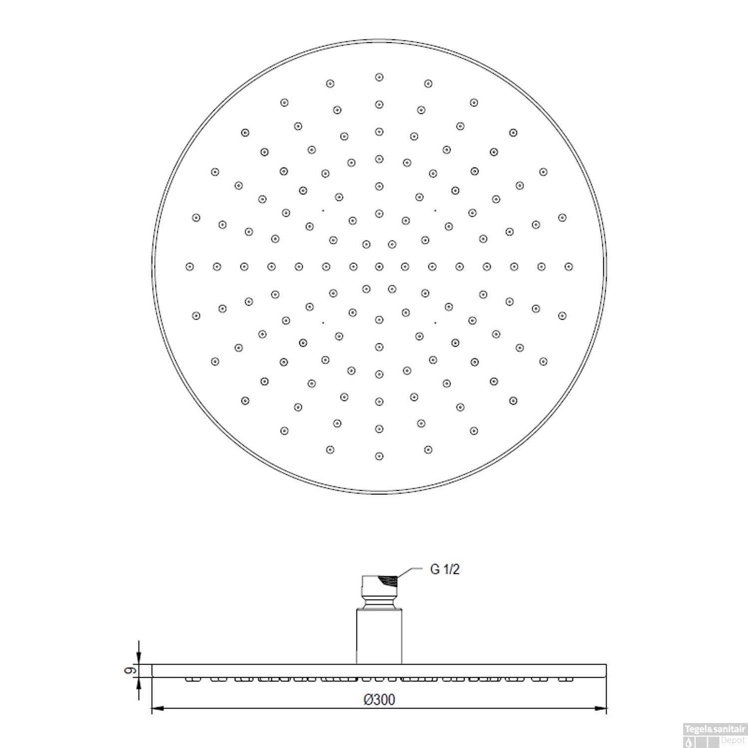 Regendouche Kop Brauer Gold Edition 30 Cm Geborsteld Goud 2 Regendouche Kop Brauer Gold Edition 30 Cm Geborsteld Goud - Afbeelding 2