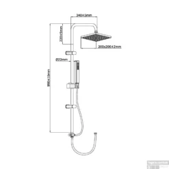 Regendouche Opbouwset Schütte Tokyo Stortdouche Chroom -Baden Luxe Verkoop regendouche opbouwset schutte tokyo 60090 tech