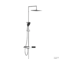 Regendouche Schutte Blueperl Hoofddoucheset Met Planchet Chroom Zwart