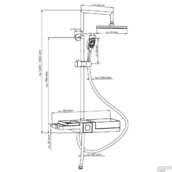 Regendouche Schutte Blueperl Hoofddoucheset Met Planchet Chroom Zwart -Baden Luxe Verkoop regendouche schutte blueperl hoofddoucheset met planchet chroom zwart tech