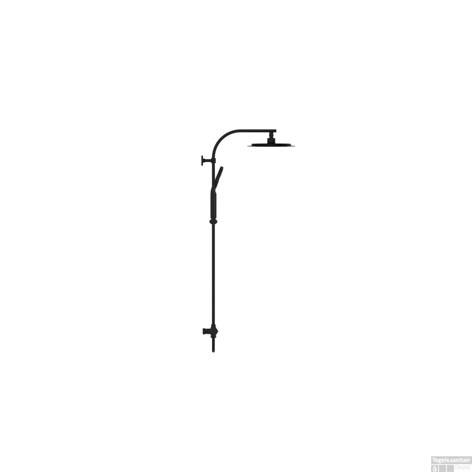 Regendouche Schutte Madura Fresh Hoofddouche Set Opbouw Met Thermostatische Mengkraan Zwart - Afbeelding 2