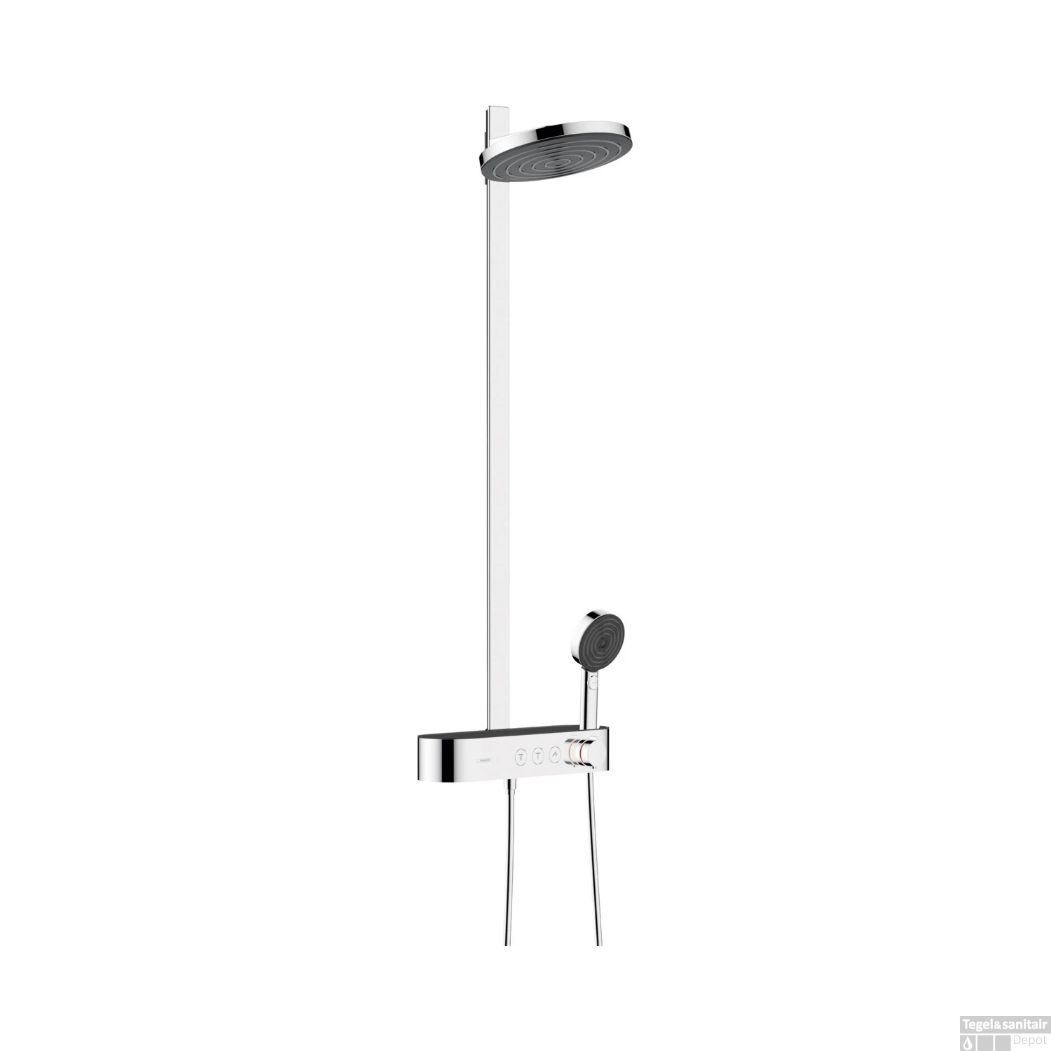 Regendouche Set HansGrohe Pulsify S Showerpipe 2 Jets Met ShowerTablet Select 400 Chroom 1 Regendouche Set HansGrohe Pulsify S Showerpipe 2 Jets Met ShowerTablet Select 400 Chroom