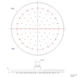 Regendouchekop Salenzi Marble 25cm Black Marble OP=OP -Baden Luxe Verkoop regendouchekop salenzi marble 25cm black marble tech