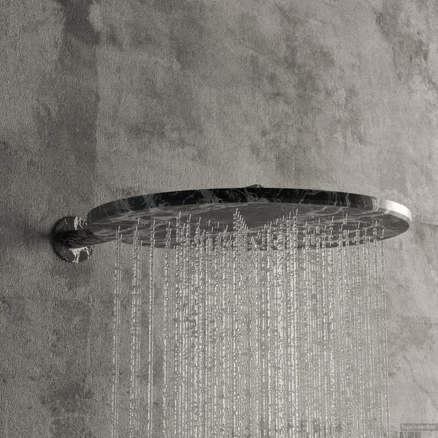 Regendouchekop Salenzi Marble 30cm Black Marble OP=OP 1 Regendouchekop Salenzi Marble 30cm Black Marble OP=OP