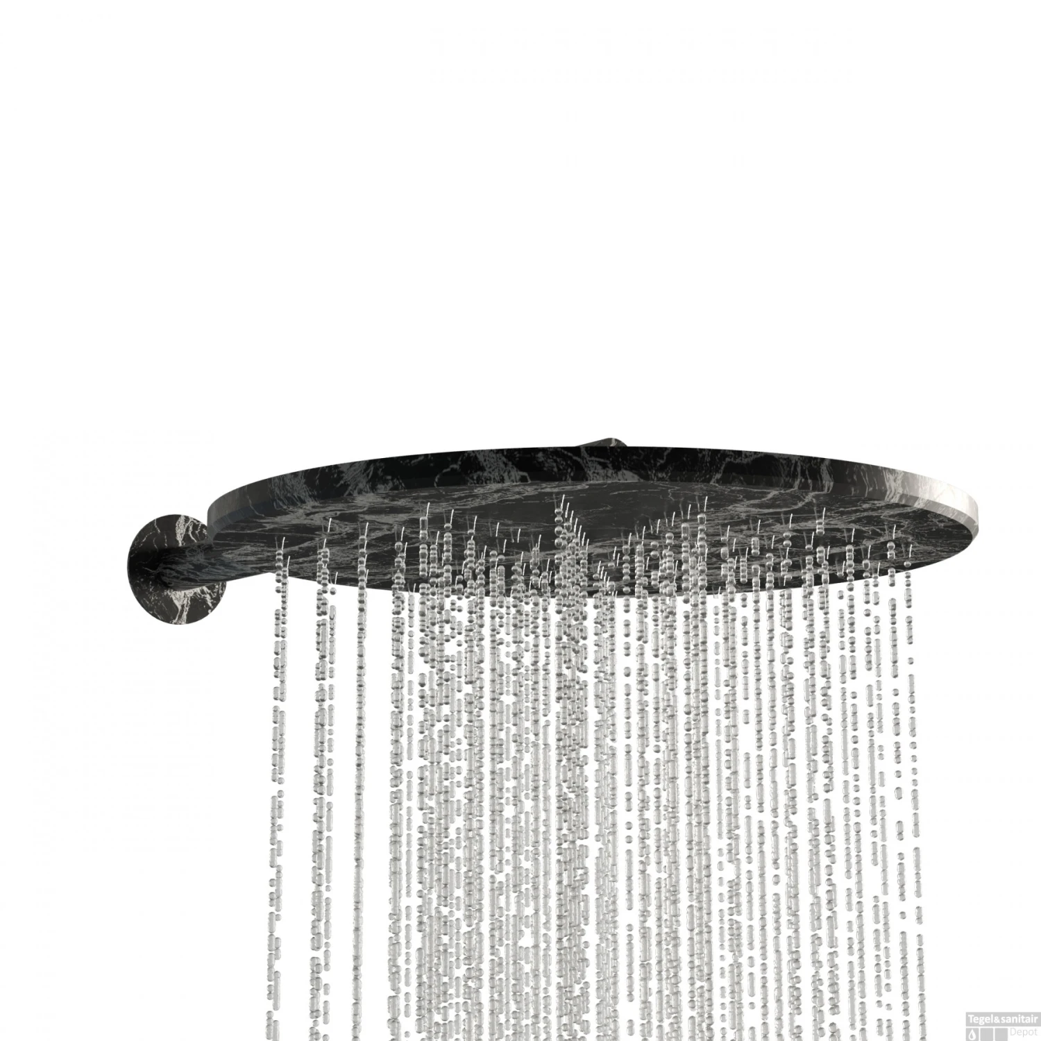 Regendouchekop Salenzi Marble 30cm Black Marble OP=OP 4 Regendouchekop Salenzi Marble 30cm Black Marble OP=OP - Afbeelding 4