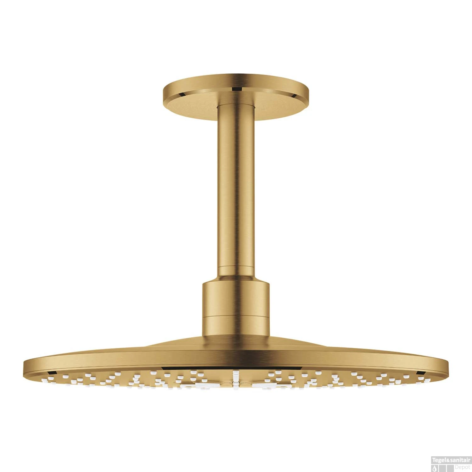 Regendoucheset Grohe Rainshower SmartActive 31 Cm Met Plafondarm Cool Sunrise Geborsteld