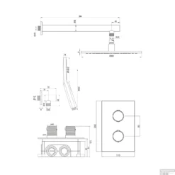 Regendoucheset Inbouw Brauer Brushed Carving Thermostatisch 30cm Met 3-Weg Omstelling, Wandarm En 3-Standen Handdouche Geborsteld RVS -Baden Luxe Verkoop regendoucheset inbouw brauer brushed carving thermostatisch 30cm met 3 weg omstelling tec