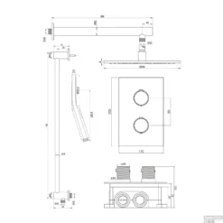 Regendoucheset Inbouw Brauer Chrome Carving Thermostatisch 30cm Met 3-Weg Omstelling, Wandarm, Glijstang En 3-Standen Handdouche Chroom -Baden Luxe Verkoop regendoucheset inbouw brauer chrome carving thermostatisch 30cm met 3 weg omstelling wandarm glijstang en 3 standen tec