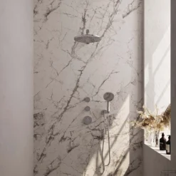 Regendoucheset Inbouw Brauer Chrome Carving Thermostatisch 30cm Met Wandarm En Handdouche 3-Standen Losse Stopkranen Chroom