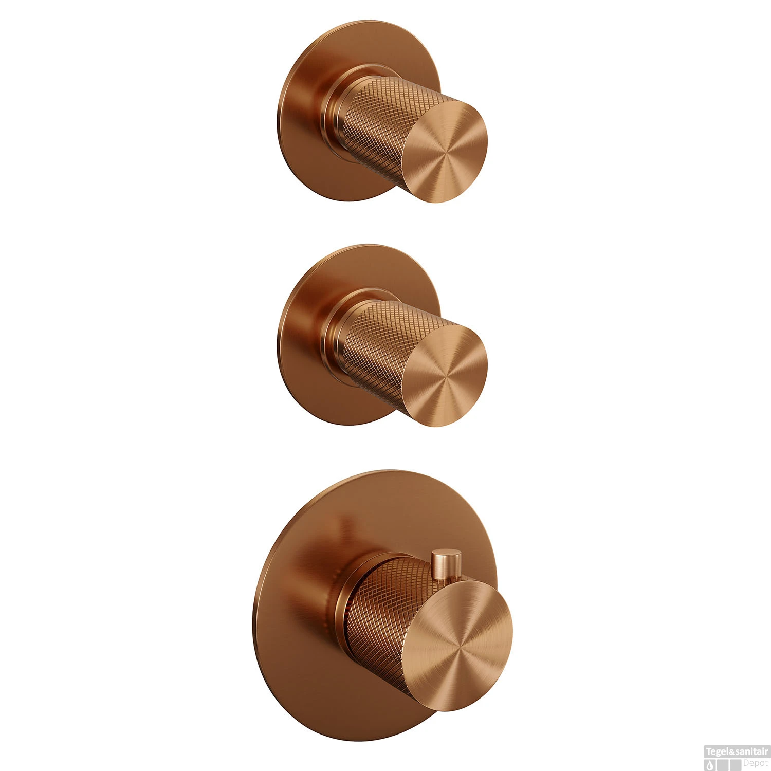 Regendoucheset Inbouw Brauer Copper Carving Thermostatisch 20cm Met Plafondarm, Glijstang En Handdouche 3-Standen Losse Stopkranen Geborsteld Koper 4 Regendoucheset Inbouw Brauer Copper Carving Thermostatisch 20cm Met Plafondarm, Glijstang En Handdouche 3-Standen Losse Stopkranen Geborsteld Koper - Afbeelding 4