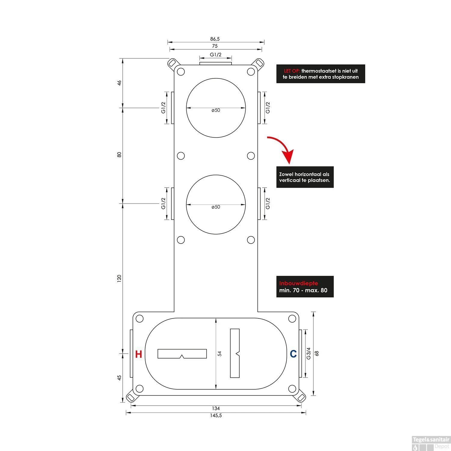 Regendoucheset Inbouw Brauer Gold Carving Thermostatisch 20cm Met Gebogen Wandarm, Glijstang En Handdouche Staaf Losse Stopkranen Geborsteld Goud - Afbeelding 13