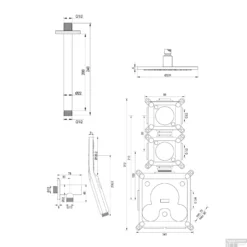 Regendoucheset Inbouw Brauer Gold Edition Thermostatisch 20cm Met Plafondarm En Handdouche 3-Standen Losse Stopkranen Geborsteld Goud -Baden Luxe Verkoop regendoucheset inbouw brauer gold edition thermostatisch 20cm plafondarm handdouche goud tech2