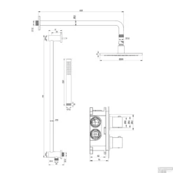 Regendoucheset Inbouw Brauer Gold Edition Thermostatisch 20cm Met 3-Weg Omstelling, Gebogen Wandarm, Glijstang En Staaf Handdouche Geborsteld Goud -Baden Luxe Verkoop regendoucheset inbouw brauer gold edition thermostatisch 20cm wandarm glijstang handdouche goud tech 2