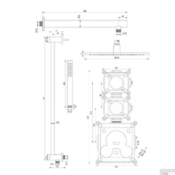 Regendoucheset Inbouw Brauer Gold Edition Thermostatisch 30cm Met Wandarm, Glijstang En Handdouche Staaf Losse Stopkranen Geborsteld Goud -Baden Luxe Verkoop regendoucheset inbouw brauer gold edition thermostatisch 30cm geborsteld goud tech