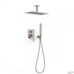 Regendoucheset Inbouw Tres Slim Exclusive Met Plafondarm En Handdoucheset Met Staafhanddouche RVS