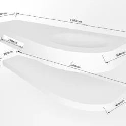 MONDIAZ RIVA 120cm Wastafel Met Planchet Kleur Urban. Wastafel DULCET Rechts 1 Kraangaten Kleur Urban. -Baden Luxe Verkoop riva 120cm right planchet 13188763193902