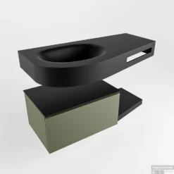 MONDIAZ RIVA 100cm Badmeubel Onderkast / Planchet Kleur Army Met 1 Lade. Wastafel DULCET Links 0 Kraangaten Kleur Urban. 10 MONDIAZ RIVA 100cm Badmeubel Onderkast / Planchet Kleur Army Met 1 Lade. Wastafel DULCET Links 0 Kraangaten Kleur Urban. -Baden Luxe Verkoop riva onderkast army planchet dulcet urban google 1 0002