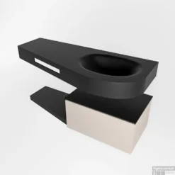 MONDIAZ RIVA 120cm Badmeubel Onderkast / Planchet Kleur Linen Met 1 Lade. Wastafel DULCET Rechts 0 Kraangaten Kleur Urban. -Baden Luxe Verkoop riva onderkast linen planchet dulcet urban google 1 0007