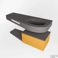 MONDIAZ RIVA 120cm Badmeubel Onderkast / Planchet Kleur Ocher Met 1 Lade. Wastafel DULCET Rechts 0 Kraangaten Kleur Dark_Grey. -Baden Luxe Verkoop riva onderkast ocher planchet dulcet dark grey google 1 0007