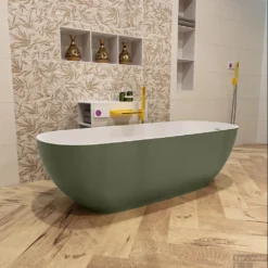 ROCK Vrijstaand Bad 170x70cm Kleur Army / Talc -Baden Luxe Verkoop rock 3 00010