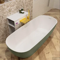 ROCK Vrijstaand Bad 170x70cm Kleur Army / Talc -Baden Luxe Verkoop rock 5 00010