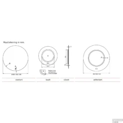 Ronde Badkamerspiegel Xenz Cola 80 Cm Zwarte Kaderrand Met Rondom Verlichting -Baden Luxe Verkoop ronde badkamerspiegel xenz cola met rondom ledverlichting en zwarte kaderrand tech