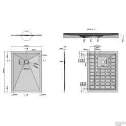 Douchetub Sanimar Sanistone 120 X 90 Cm Zwart 10 Douchetub Sanimar Sanistone 120 X 90 Cm Zwart -Baden Luxe Verkoop sanistone 120x90 tech 3