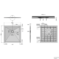 Douchetub Sanimar Sanistone 90 X 90 Cm Zwart -Baden Luxe Verkoop sanistone 90x90 tech 2 2
