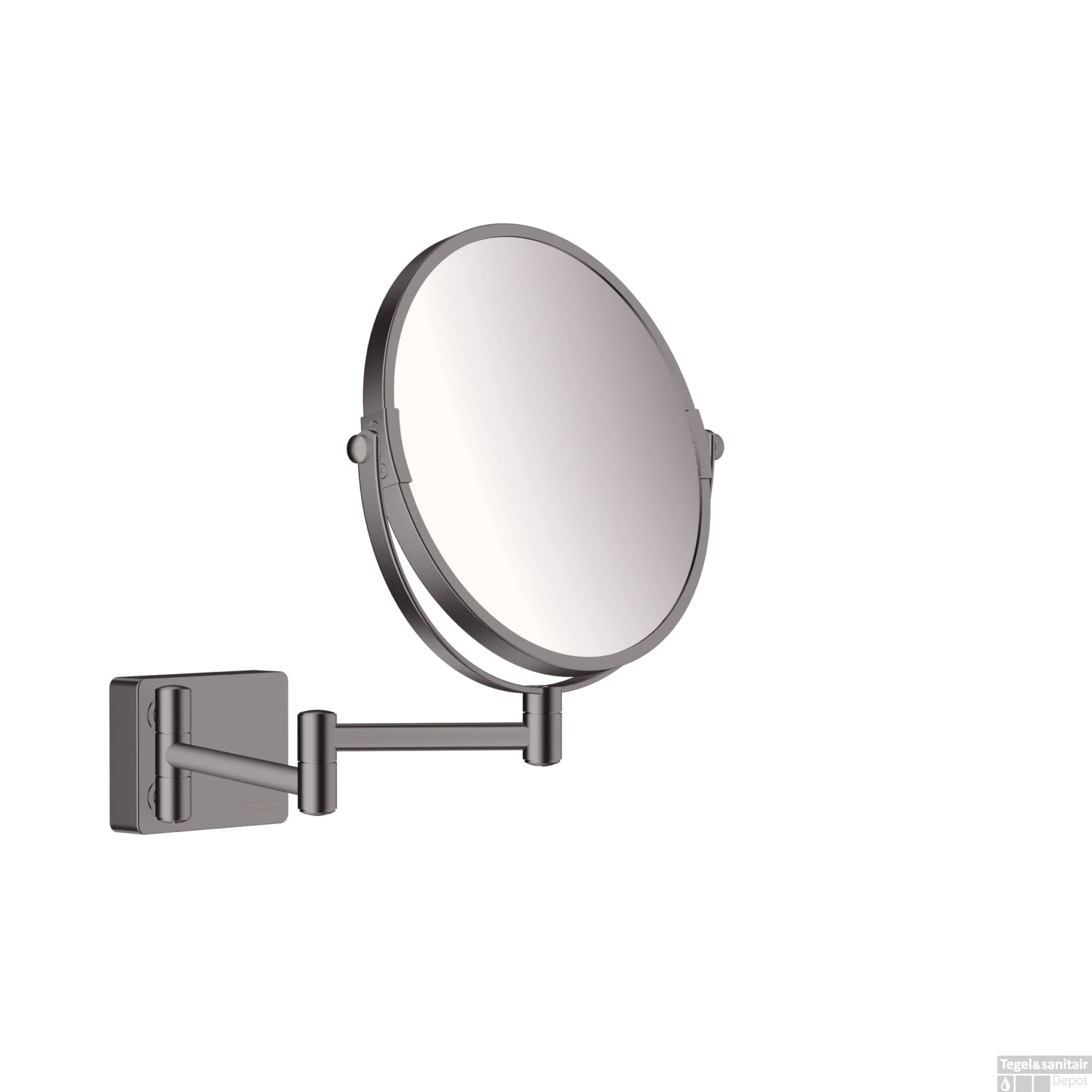 Scheerspiegel AddStoris HansGrohe Geborsteld Zwart Chroom