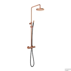 Doucheset Hotbath Cobber Met Ronde Handdouche En 30 Cm Hoofddouche Geborsteld Koper