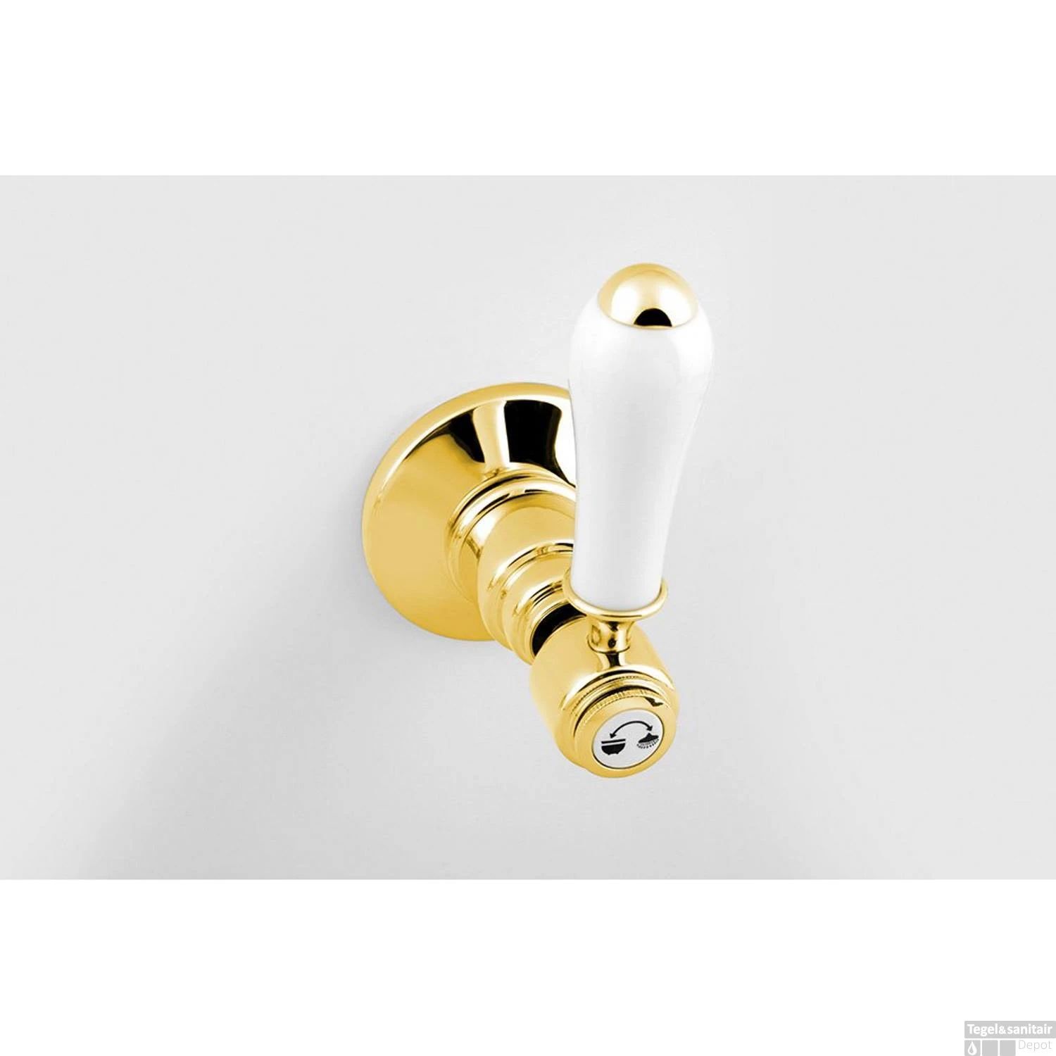 Douchekraan Inbouw Sapho Antea Mengkraan Afbouwdeel 2-weg Goud 2 Douchekraan Inbouw Sapho Antea Mengkraan Afbouwdeel 2-weg Goud - Afbeelding 2