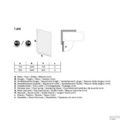 Badwand By Sealskin 'I AM' 75x160 Cm Chroom/Zilver 1 Deel Helder Antikalk Glas -Baden Luxe Verkoop sk010755335100 badwand get wet by sealskin i am 75x160 cm chroom zilver 1 deel helder antikalk glas tech