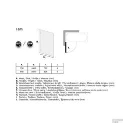 Badwand Sealskin 'I AM' 85x160 Cm Mat Zwart 1 Deel Helder Antikalk Glas -Baden Luxe Verkoop sk010855195100 badwand get wet by sealskin i am 85x160 cm mat zwart 1 deel helder antikalk glas tech
