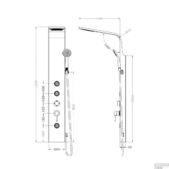 Douchepaneel Sapho Tusa 140 Cm Met Mengkraan Aluminium 11 Douchepaneel Sapho Tusa 140 Cm Met Mengkraan Aluminium -Baden Luxe Verkoop sl680 douchepaneel sapho tusa 140 cm met mengkraan aluminium 5
