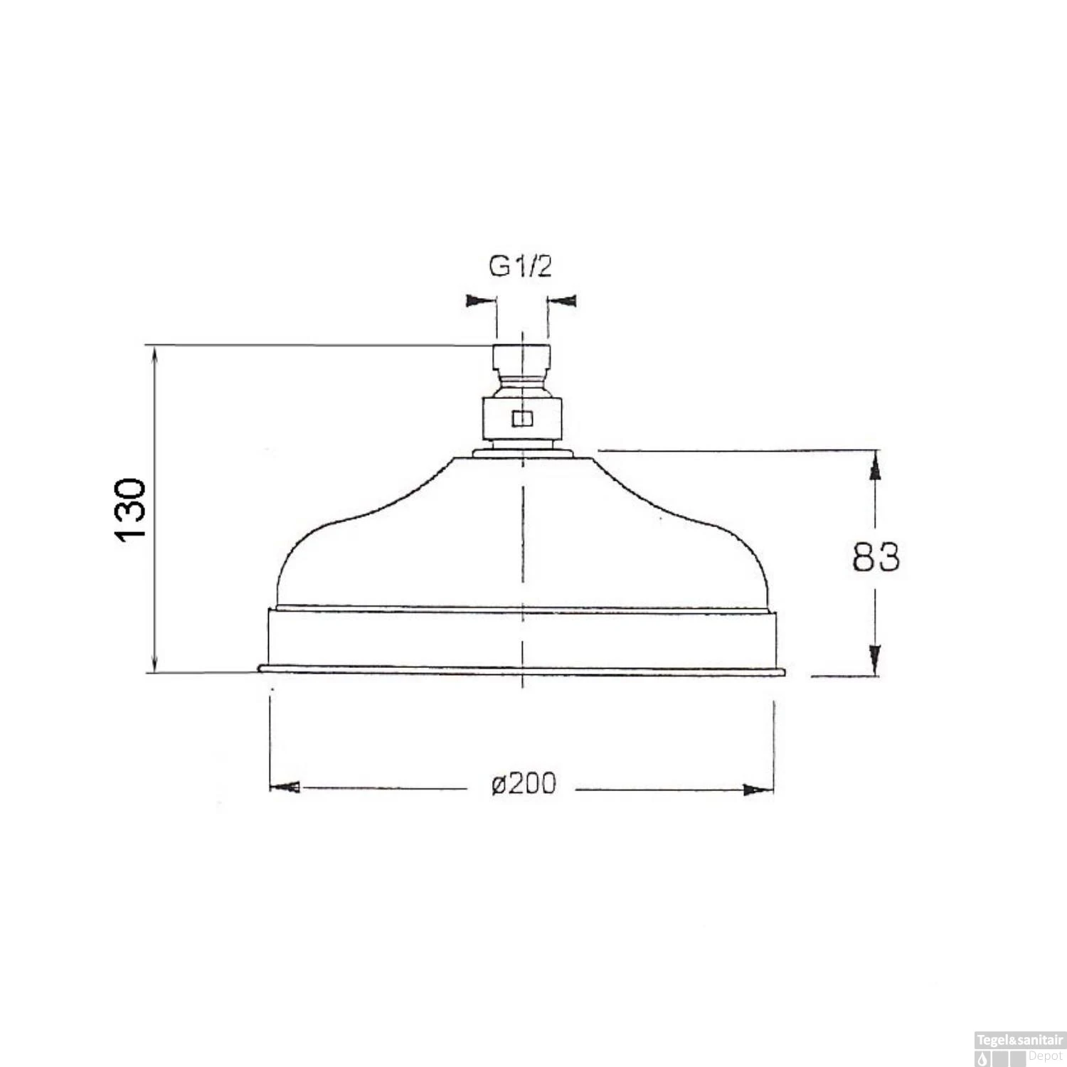 Regendouchekop Sapho Antea Retro Rond 20 Cm Rose Goud 2 Regendouchekop Sapho Antea Retro Rond 20 Cm Rose Goud - Afbeelding 2