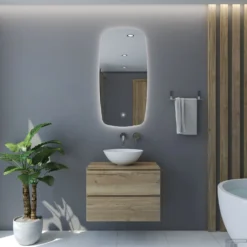 Baden Luxe Verkoop 28 Badkamerspiegel Gliss Erato 60x100cm Verticaal LED Incl. Verwarming