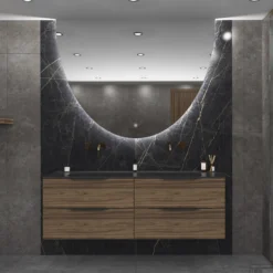 Spiegel Gliss Design Eos 160x120cm Met Ronding Naar Beneden