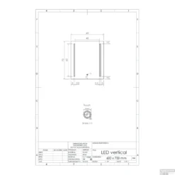 Spiegel Gliss Design Verticaal Led Standaard Dubbele LED Verlichting 60cm -Baden Luxe Verkoop spiegel gliss design verticaal led standaard dubbele led verlichting 60 tech